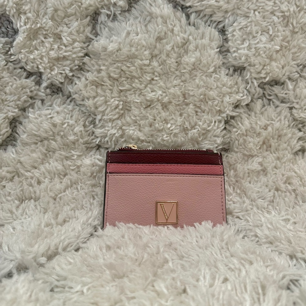 Victoria's Secret Pink and Burgundy Card Holder